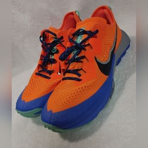 Nike Air Zoom Terra Kiger 7 Orange Blue CW6062-800 Men's Trail Running Sz 10.5